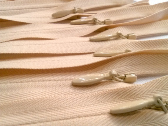 Light Beige Invisible Zippers 14 Inches Color 891 - ZipUpZipper