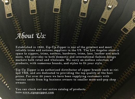 About Us: Zip-Up Zipper and why we're a One Stop Shop