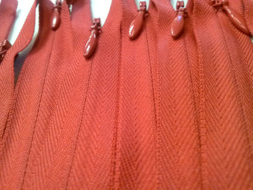 Wholesale Red Invisible Zippers Color 519 - Choose Length- - ZipUpZipper