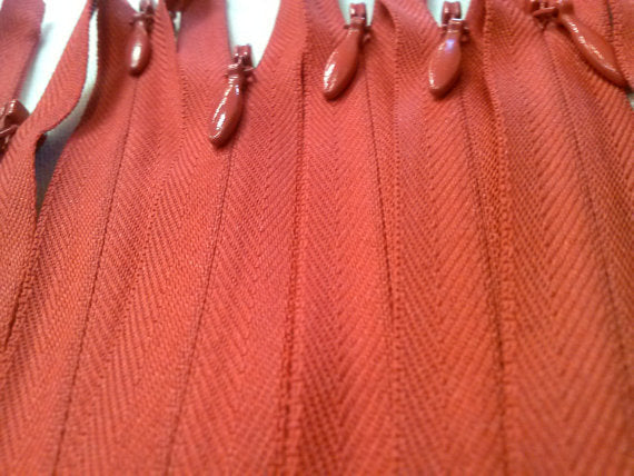 Wholesale Red Invisible Zippers Color 519 - Choose Length- - ZipUpZipper