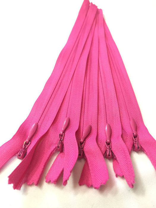 Hot Pink Invisible Zippers 8 Inches Color 354 - ZipUpZipper