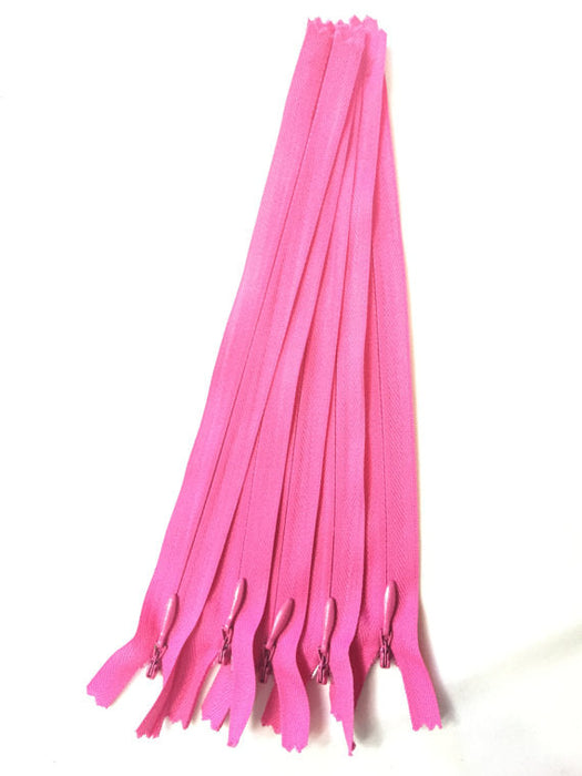 Hot Pink Invisible Zippers 8 Inches Color 354 - ZipUpZipper