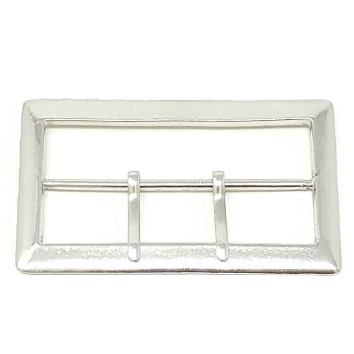 Silver Rectangular Belt Buckle 3.5 inches