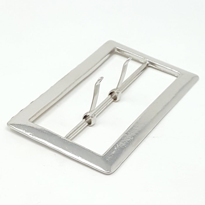 Silver Rectangular Belt Buckle 3.5 inches