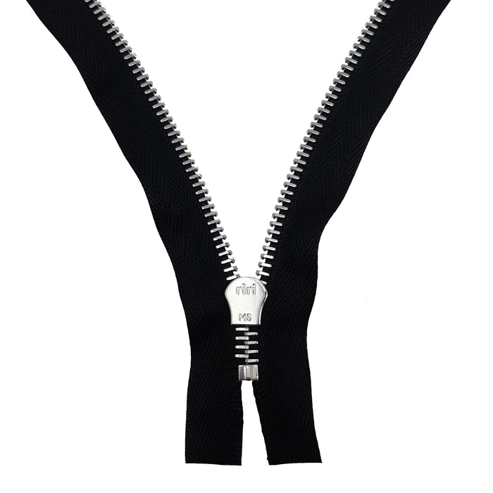 Riri 6MM Closed Bottom Zipper with KTA Pull, Black/Nickel