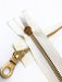 White Riri 8MM 27.5 Inch Jacket Zipper Gold Teeth Two-Way Separating - ZipUpZipper