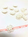 White Plastic Floral Shank Button 1 inch - ZipUpZipper