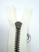 Off White Riri Zipper Plastic Molded Brown Teeth 3 in 25 Inches Open Bottom Separating - ZipUpZipper