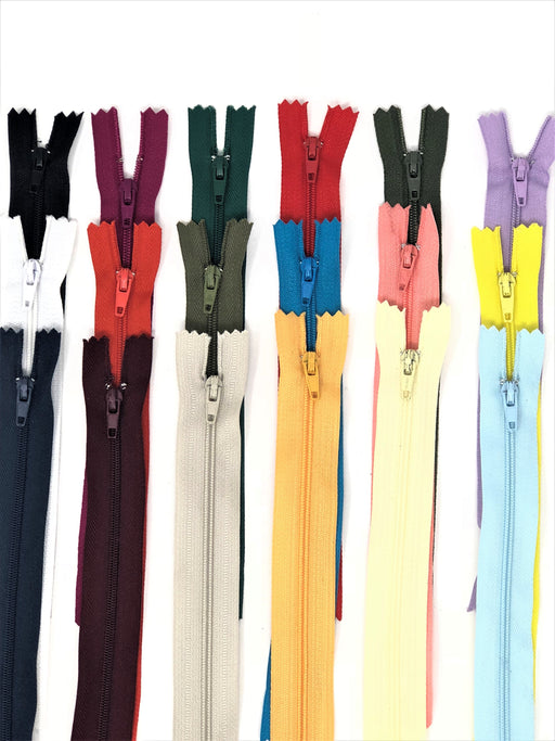 Nylon Zippers 16 Inches Coil #3 Closed Bottom - ZipUpZipper