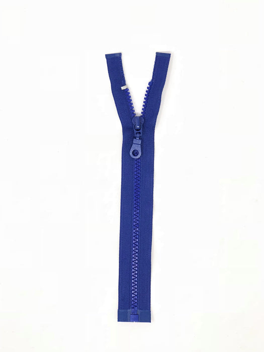 Royal Blue Plastic Molded Jacket Zipper 9 inches 5MM Open Bottom - ZipUpZipper