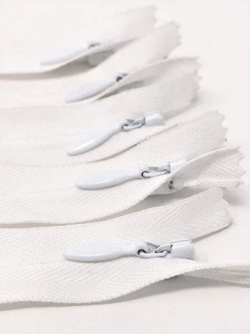 White Invisible Zippers - Choose Length - - ZipUpZipper