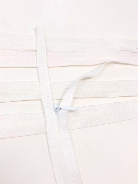 White Invisible Zippers - Choose Length - - ZipUpZipper