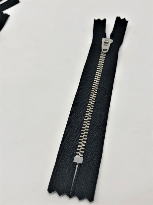 YKK 4.5MM #580 Black/Nickel Zipper Choose 4-9 Inches Closed Bottom (Sold By Single Pieces) - ZipUpZipper