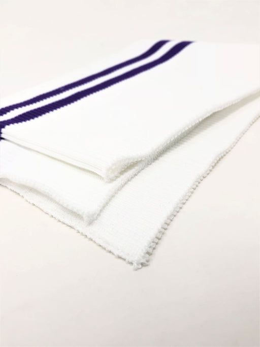 Wholesale Rib Knit Cotton Stripe White / Purple Stripes - ZipUpZipper