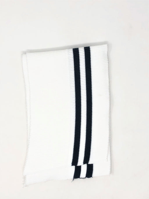 Wholesale Rib Knit Fabric Cotton White / Navy Stripes - ZipUpZipper