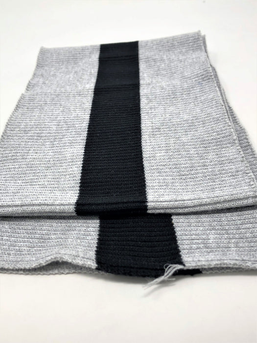 Wholesale Rib Knit Fabric Grey / Black Stripe - ZipUpZipper