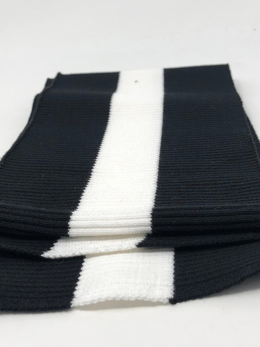 Wholesale Rib Knit Fabric Cotton Black / White Stripe - ZipUpZipper