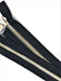 Black Glossy Pocket Zipper Brass Teeth 5MM or 8MM in 7 inches Closed Non Separating - ZipUpZipper