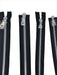 Wholesale Black Glossy Silver Two-Way Separating Zipper in 5MM or 8MM Open Bottom - Choose Length - - ZipUpZipper