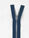 Wholesale Navy Glossy Nickel Two-Way Separating Zipper in 5MM Open Bottom - Choose Length - - ZipUpZipper