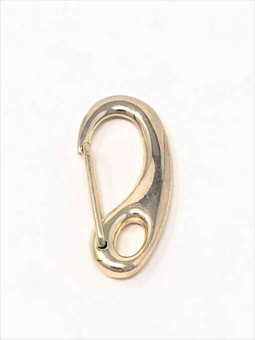 Curved Hook Clasp in Brass 2 Inches - ZipUpZipper