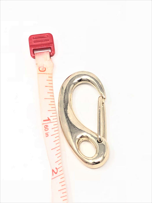 Curved Hook Clasp in Brass 2 Inches - ZipUpZipper