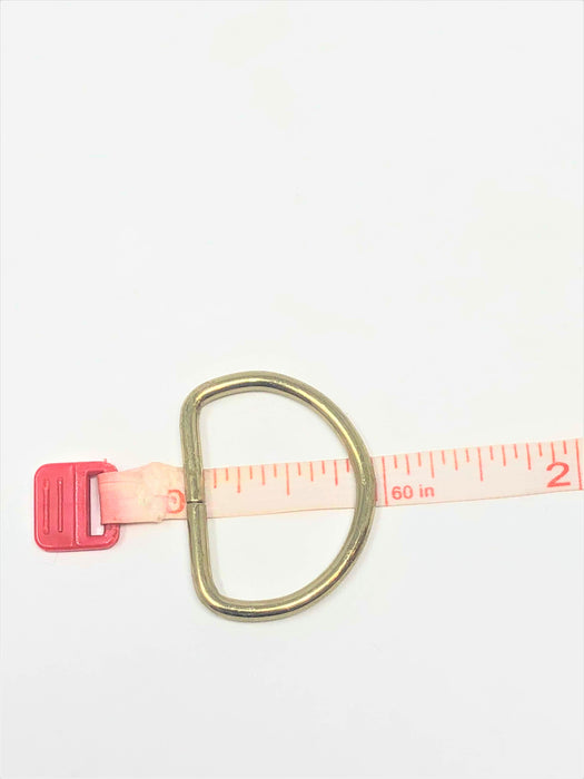 Metal D Ring 1"  Brass Plated Loop Ring - ZipUpZipper