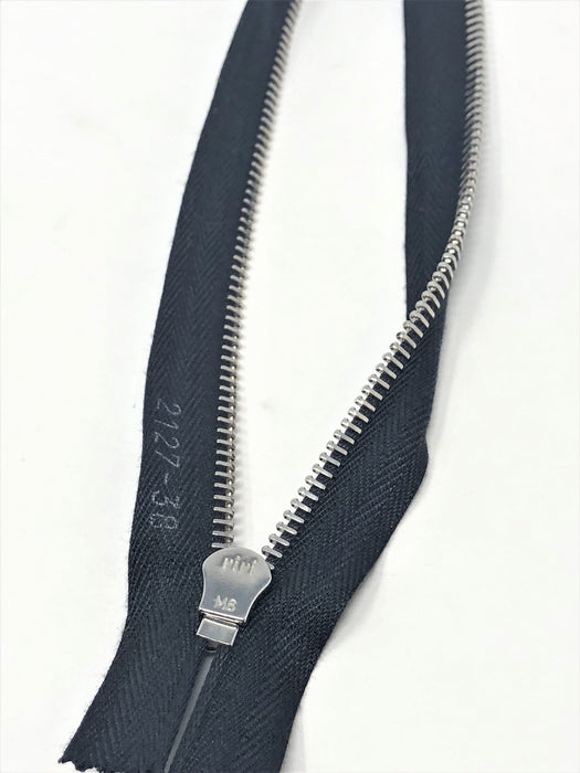 Black Riri Purse Zipper Closed Bottom, Non-Separating 6MM 15 inches for Purses, Bags, Backpacks. Accessories, and More - ZipUpZipper