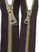 Brown Glossy Two-Way Backpack or Luggage Zipper 5MM or 8MM Brass Teeth Closed - ZipUpZipper