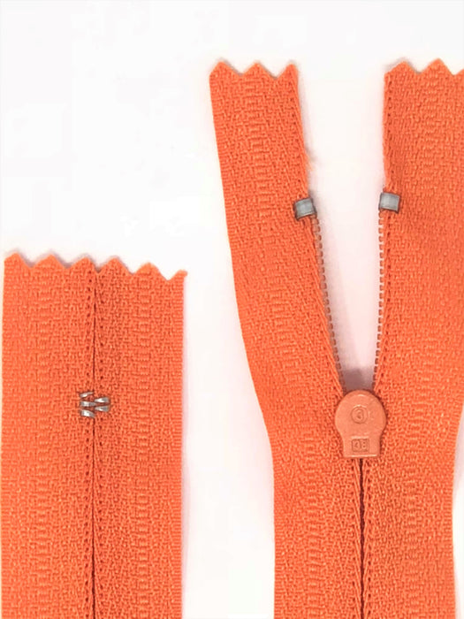 Bright Orange #P523 also 400 more colors Nylon Zipper 12-22 Inches #3 Closed -Wholesale-