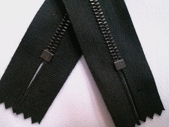 Riri Zipper 6mm One Way White, Black Or Brown Tape - Silver Black Copper or Gold Teeth