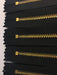 100 YKK 4.5MM #580 Black/Brass Zipper Choose 4-9 Inches Closed Bottom - ZipUpZipper