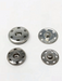 Silver Metal Snaps Sew-On 6 HOLE 30L OR 34L - Choose Quantity - ZipUpZipper