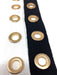 Black OR White Eyelet Gold Plated Cotton Twill Tape By Yard - ZipUpZipper