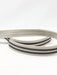 1" Wide Polypropylene Grip Webbing One Yard Piece Light Grey with Dark Grey Stripes - ZipUpZipper