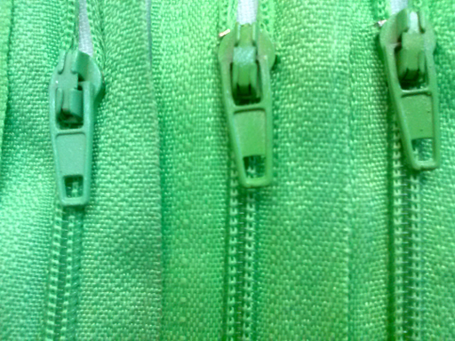 Lime Green #536 Generic Nylon Zippers 12-22 Inches #3 Coil Closed Bottom - ZipUpZipper