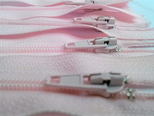 Light Pink #512 Generic Nylon Zippers 12-22 Inches #3 Coil Closed Bottom - ZipUpZipper