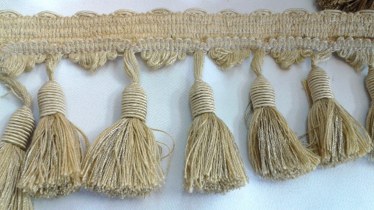 Light Gold Tassel Fringe By Yard - ZipUpZipper