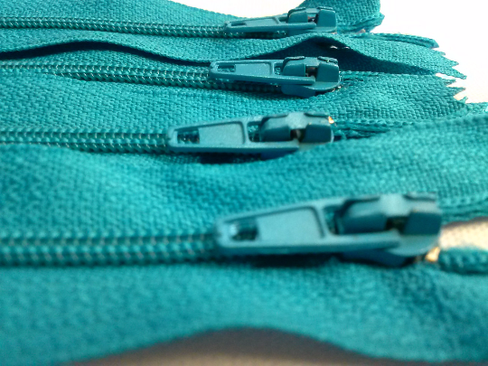 Teal #370 Generic Nylon Zippers 12-22 Inches #3 Coil Closed Bottom - ZipUpZipper